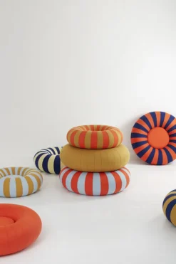 FLOAT, SMALL, DARK BLUE/OCHRE