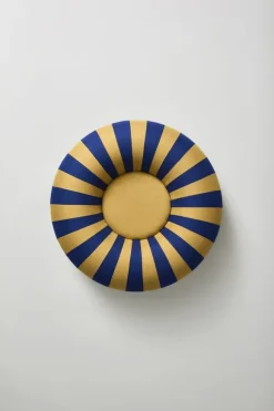 FLOAT, SMALL, DARK BLUE/OCHRE