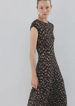 Floral-print midi-dress
