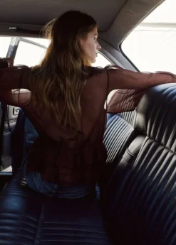 Fluid ruffled blouse