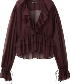 Fluid ruffled blouse