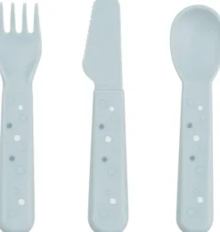 Foodie bestiksæt Happy dots Blå