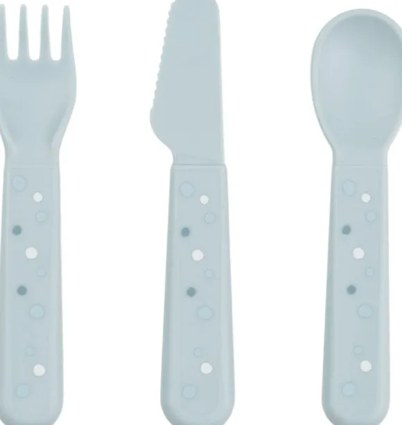 Foodie bestiksæt Happy dots Blå