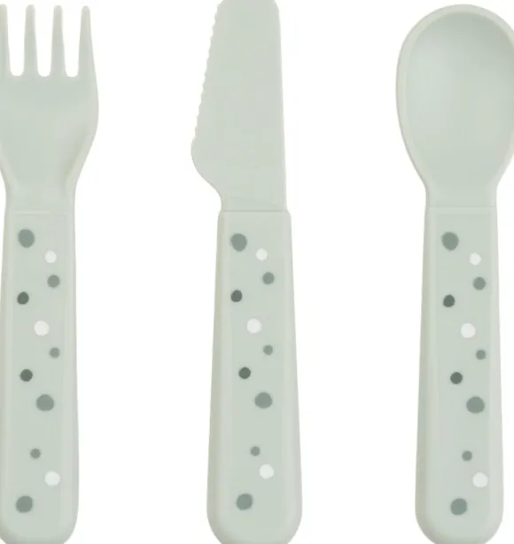 Foodie bestiksæt Happy dots Grøn