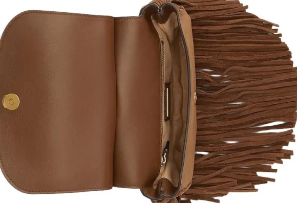 Fringe-Trim Medium Marcy Crossbody Bag