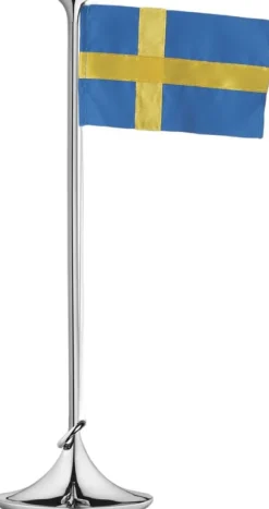 GEORG SWEDISH FLAG, INCL. FLAGPOLE, STAINLESS STEEL
