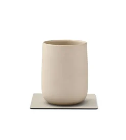 Glass Mat Square Nupo Oyster White