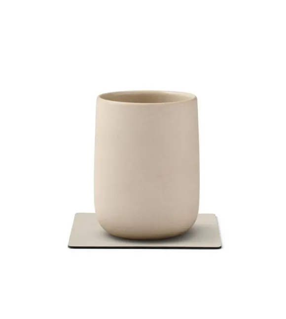 Glass Mat Square Nupo Oyster White