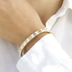 Global Goals Bangle - White