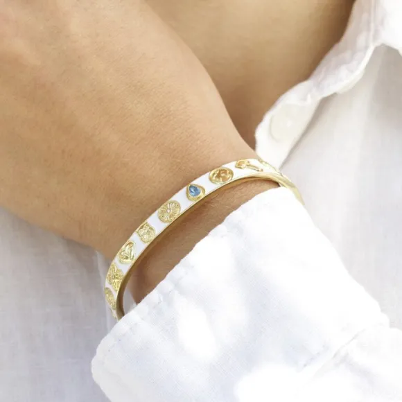 Global Goals Bangle - White