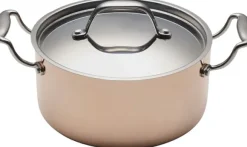 Gryta med lock 3 liter Koppar