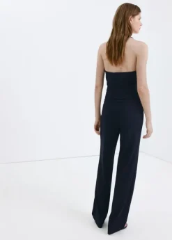 Halter-neck gilet with buttons