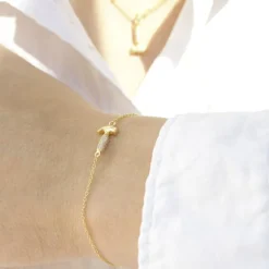 Hammer bracelet VERMEIL (925 Sterling silver gold plated 2. 5 micron)