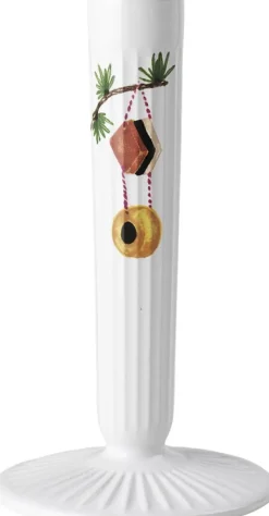 Hammershøi Christmas Lysestage H16 hvid m. deko