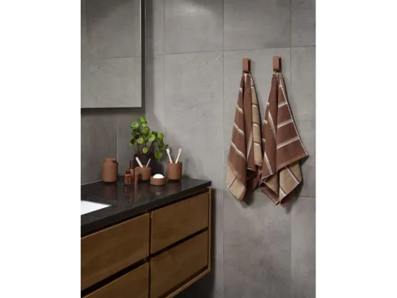 Handduk Sauna 50x100 White/Soft Grey/Eucalyptus
