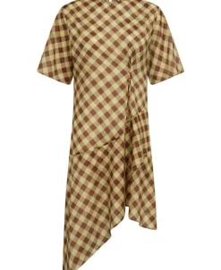 HARMONY MIDI DRESS - CHOC AVO GINGHAM