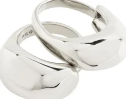 HARRISON rings, 2-in-1 set, silver-plated