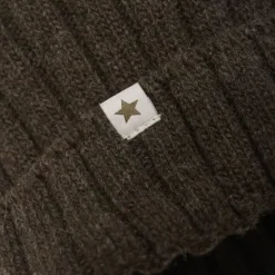 Hat Knit Alpaca Pompom