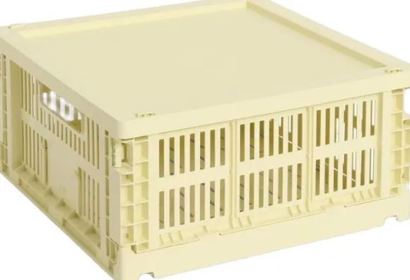 HAY Colour Crate Lid Plastic-Medium Square / Cube-Light yellow