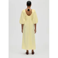 2395 Heavy Crepe, Romantic Voluminous Sleeve Dress