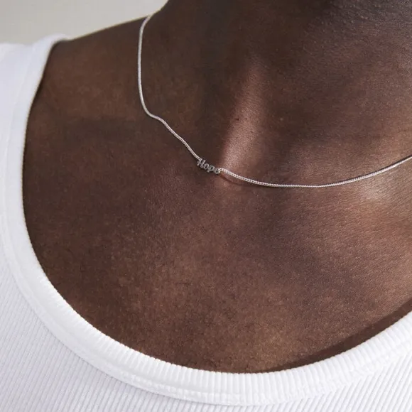 HOPE recycled necklace silver-plated