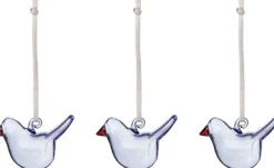 Iittala mini glasfugle brunblå 3stk