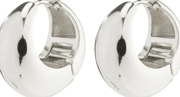 IOANNA recycled chunky hoops silver-plated