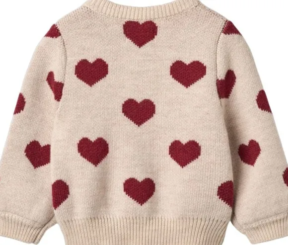 Jacquard Strik Cardigan Hjerter