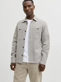 JPRBLURAYLE LINEN BL. SOLID LS SHIR