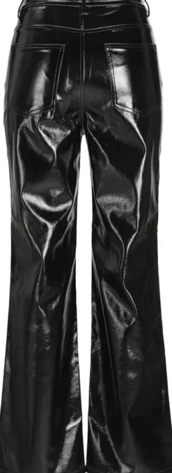 JXKENYA HW STRAIGHT FAUX LEAT PANTS