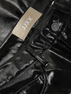 JXKENYA HW STRAIGHT FAUX LEAT PANTS