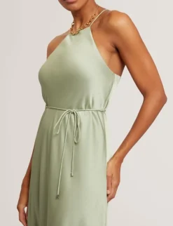 KAHRLI Halter Neck Midi Dress