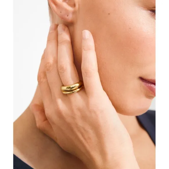 KAISYN ring, 2-in-1 set, gold-plated