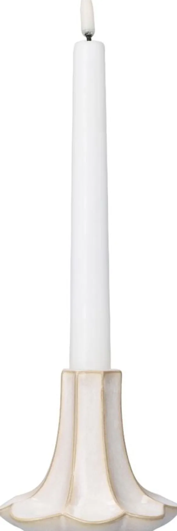 Kantarel Lysestage H10 cm sand