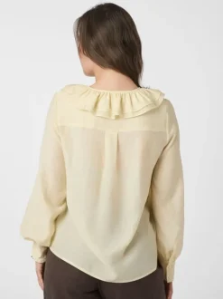 Katarina Crepe Ruffle Blouse