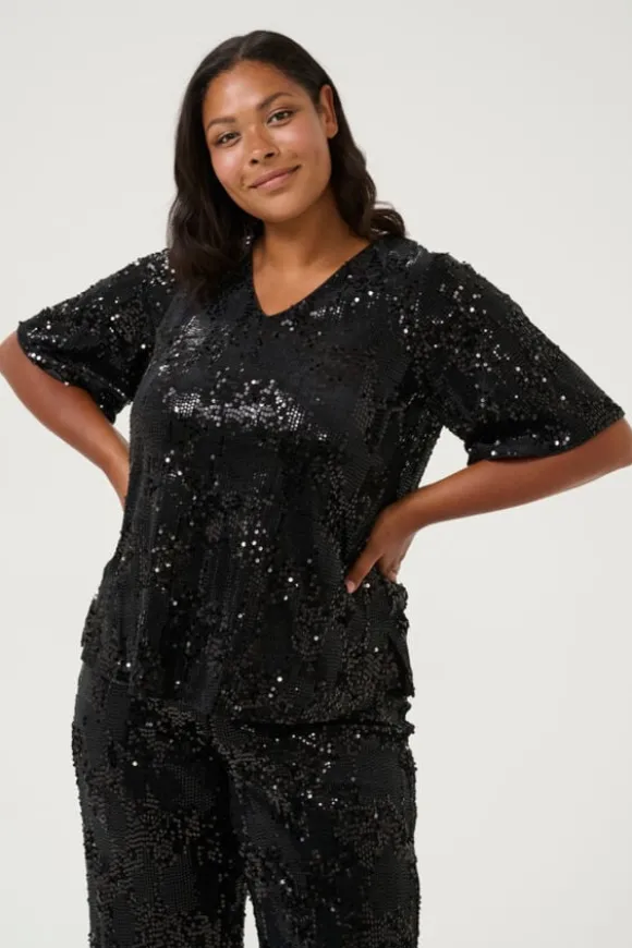 KCnicoleen Sequin Blouse