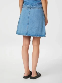 Kessia Denim Lace-up Skirt