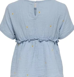 KMGTHYRA SS EMB FRILL TOP WVN