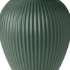Knabstrup vas H 27 cm ripple mat celadon green
