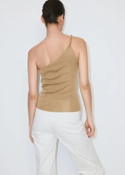 Knit asymmetric top