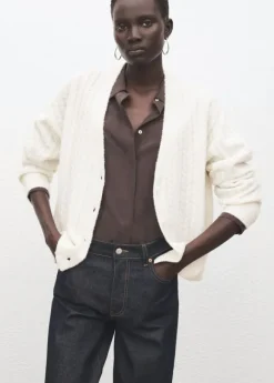 Knitted braided cardigan