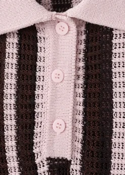 Knitted polo-neck sweater