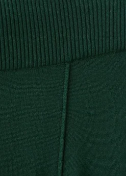 Knitted trousers with stitching det