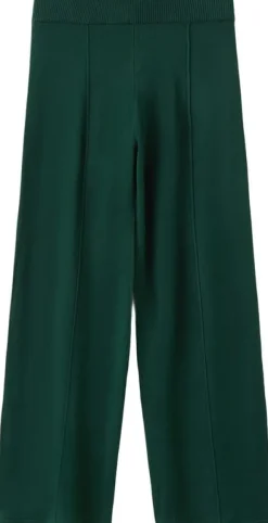 Knitted trousers with stitching det