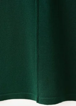 Knitted trousers with stitching det