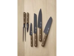Knivset Phenix Walnut 4 delar Svart/Valnötträ