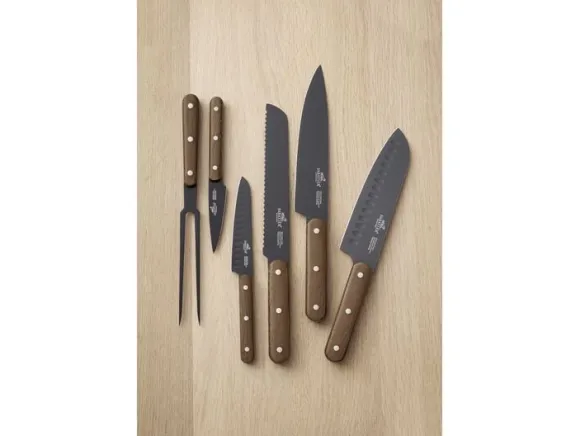 Knivset Phenix Walnut 4 delar Svart/Valnötträ
