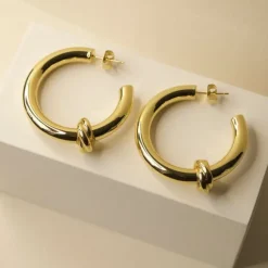 Knot Hoops Earrings