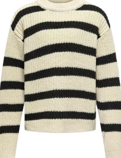 KOGJUSTY L/S STRIPE PULLOVER KNT NO