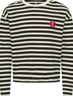 KOGLIVINA L/S O-NECK STRIPE TOP JRS